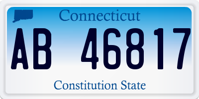 CT license plate AB46817