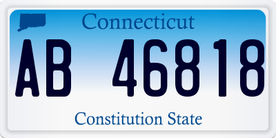 CT license plate AB46818