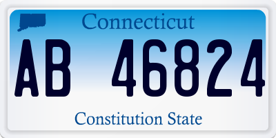 CT license plate AB46824