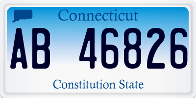 CT license plate AB46826