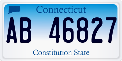 CT license plate AB46827