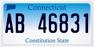 CT license plate AB46831