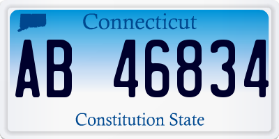 CT license plate AB46834