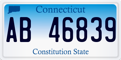 CT license plate AB46839