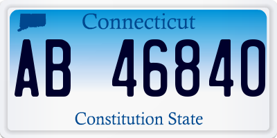 CT license plate AB46840