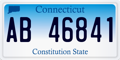 CT license plate AB46841