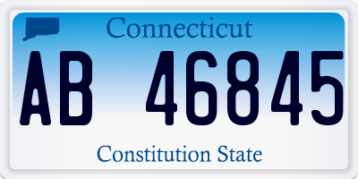 CT license plate AB46845
