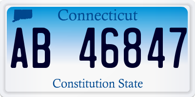 CT license plate AB46847