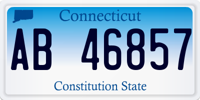 CT license plate AB46857