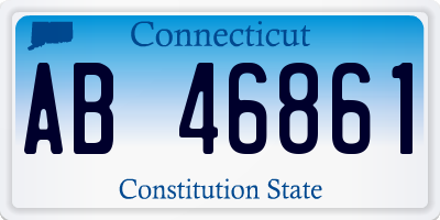 CT license plate AB46861