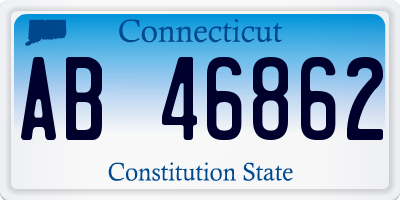 CT license plate AB46862