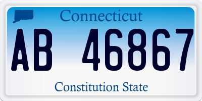 CT license plate AB46867