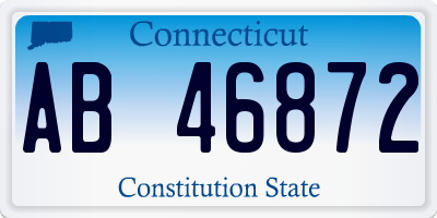 CT license plate AB46872