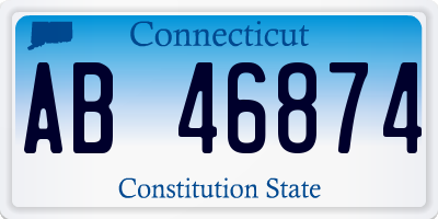 CT license plate AB46874