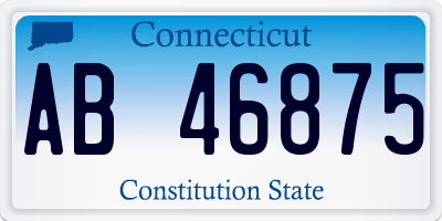 CT license plate AB46875