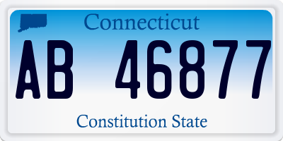 CT license plate AB46877