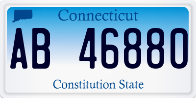 CT license plate AB46880