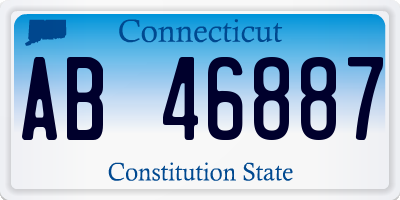 CT license plate AB46887