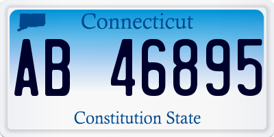 CT license plate AB46895