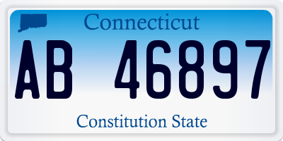 CT license plate AB46897