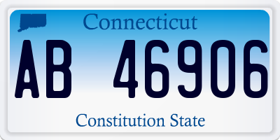 CT license plate AB46906