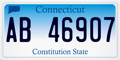 CT license plate AB46907