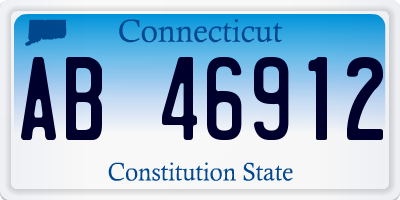CT license plate AB46912