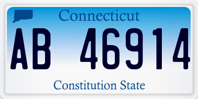 CT license plate AB46914