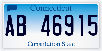CT license plate AB46915