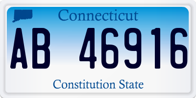 CT license plate AB46916