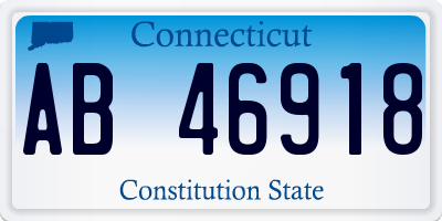 CT license plate AB46918
