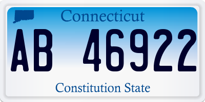 CT license plate AB46922