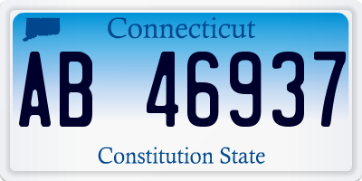 CT license plate AB46937