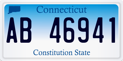 CT license plate AB46941