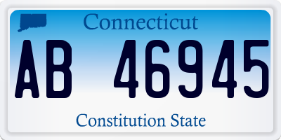 CT license plate AB46945