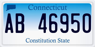 CT license plate AB46950