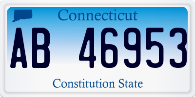 CT license plate AB46953