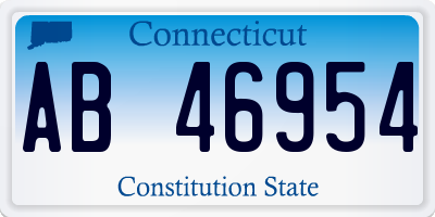 CT license plate AB46954