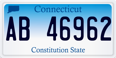 CT license plate AB46962