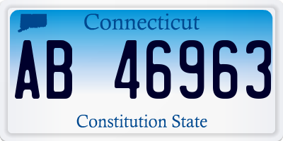 CT license plate AB46963