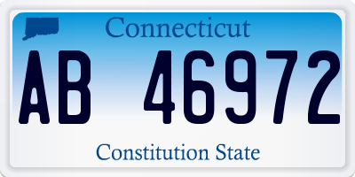 CT license plate AB46972