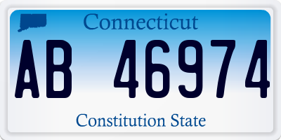 CT license plate AB46974