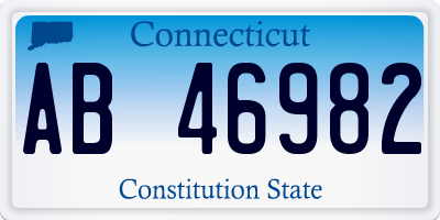 CT license plate AB46982