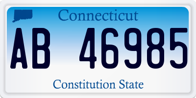 CT license plate AB46985