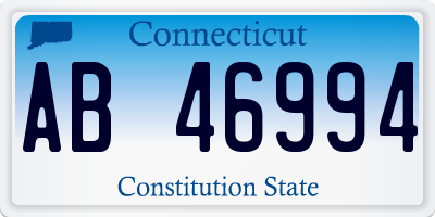CT license plate AB46994