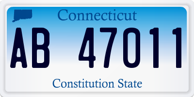 CT license plate AB47011