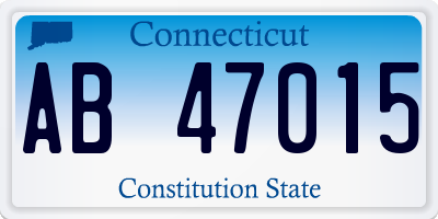 CT license plate AB47015
