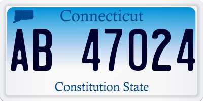 CT license plate AB47024