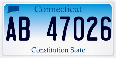 CT license plate AB47026