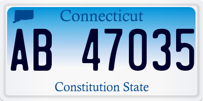 CT license plate AB47035